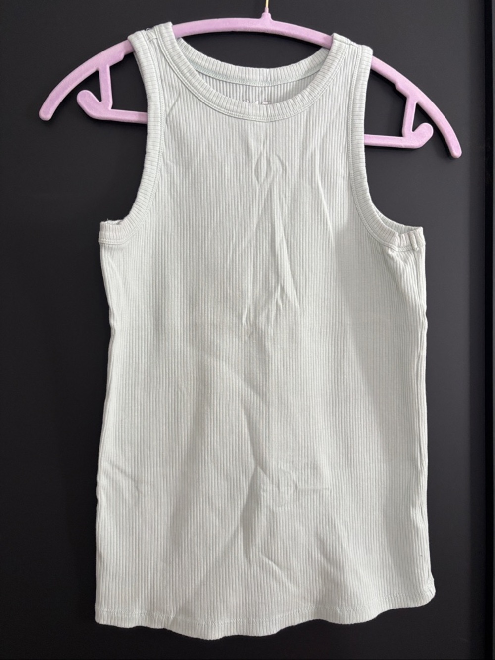 Ribbed Tank Top in Light Mint - Unbranded